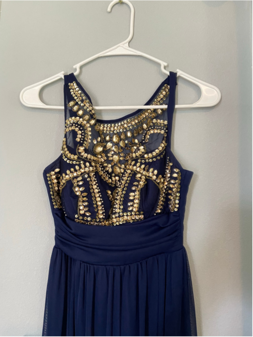 B. Darlin blue and gold dress, size 1/2 - Picture 3 of 6